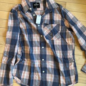 Pink/purple hollister flannel